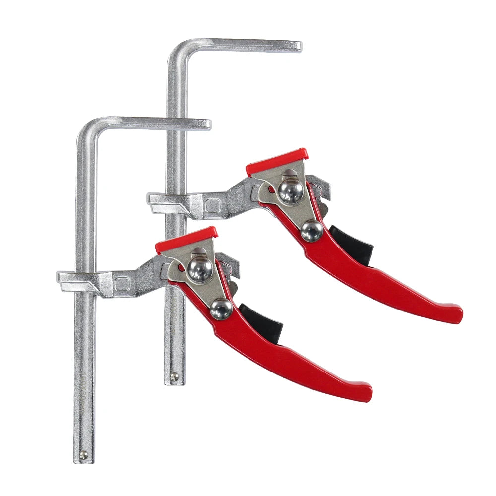Allsome 2PCS 160x60mm Quick Guide Rail Clamp Carpenter F Clamp Quick Clamping For MFT and Guide Rail System Hand Tool