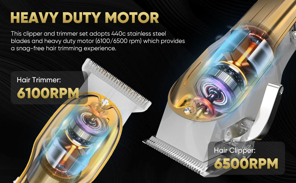 Sejoy Professional Electric Hair Clipper Trimmer Set For Men Rechargeable Cordless Haircut Machine for Barber LFQ-MASTERPRO