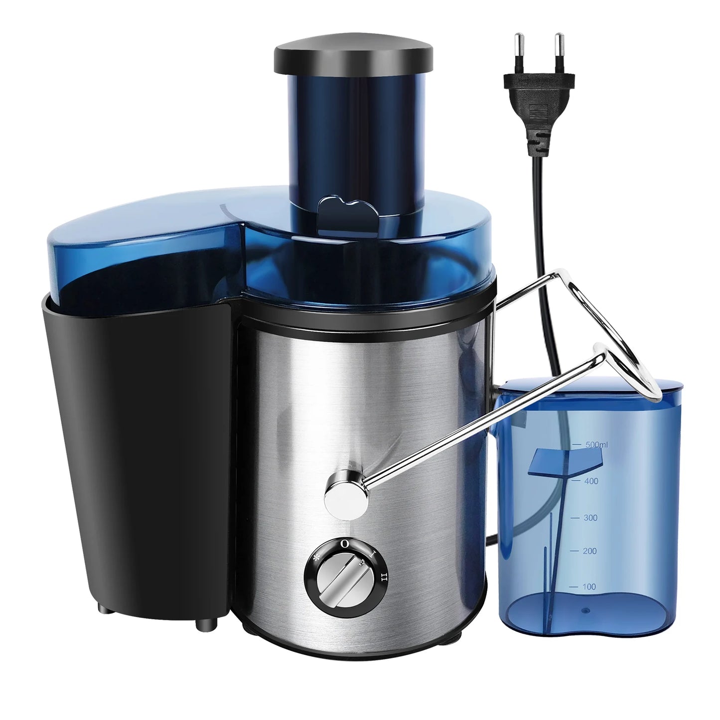 DayPlus 900W Juicer, Centrifugal Juicer Machines Whole Fruit and Vegetable, 65mm Wide Mouth Juicer Extractor with 2 Speed, 500ml