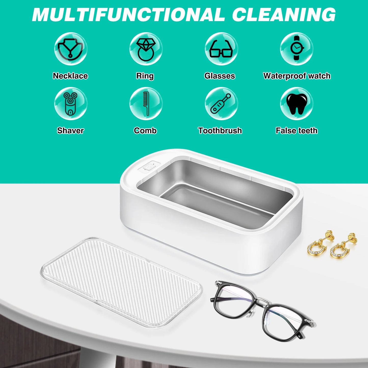 DayPlus Professional 650ML Ultrasonic Cleaner Sonic Wave Tank Glasses Watch Jewellery Cleaning Machine Tool