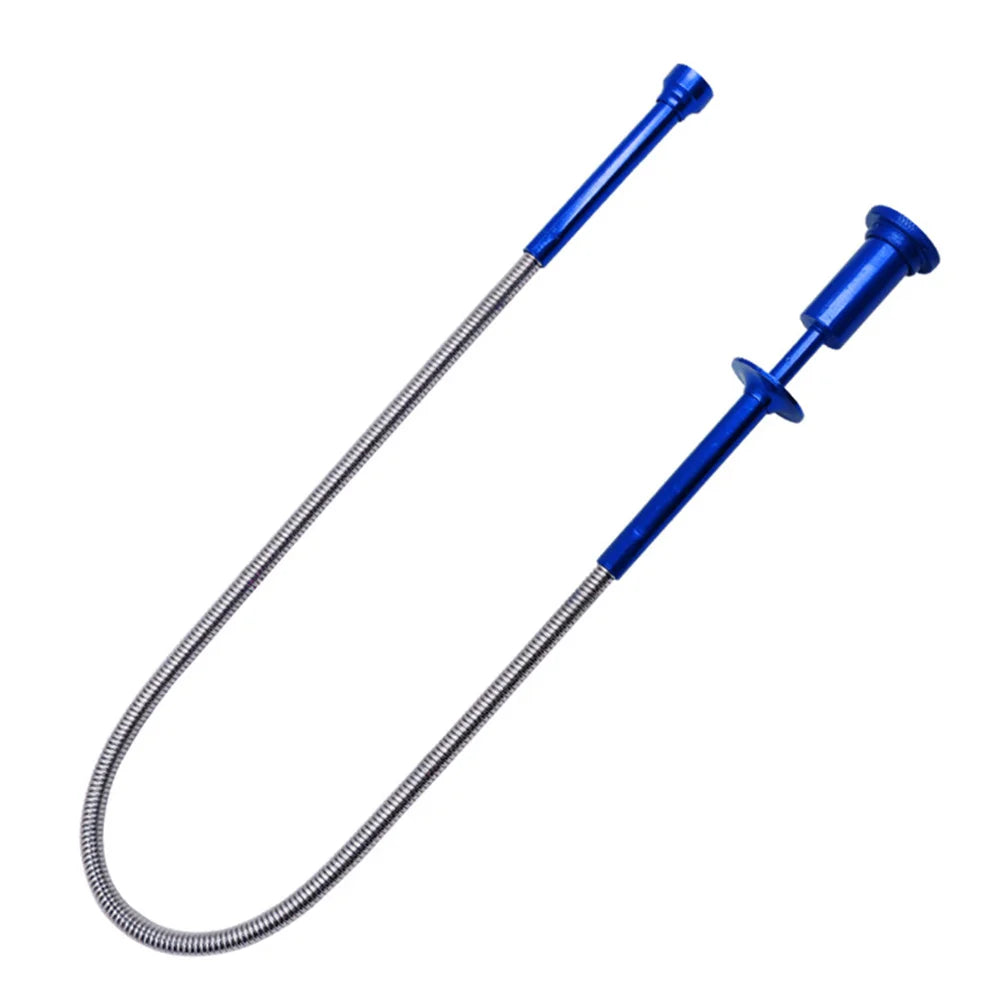 Telescoping Magnetic pickup Claw Magnetic Pick-up Tool 4 Claws with LED light Flexible Spring Magnet Grab Grabber (No battery)