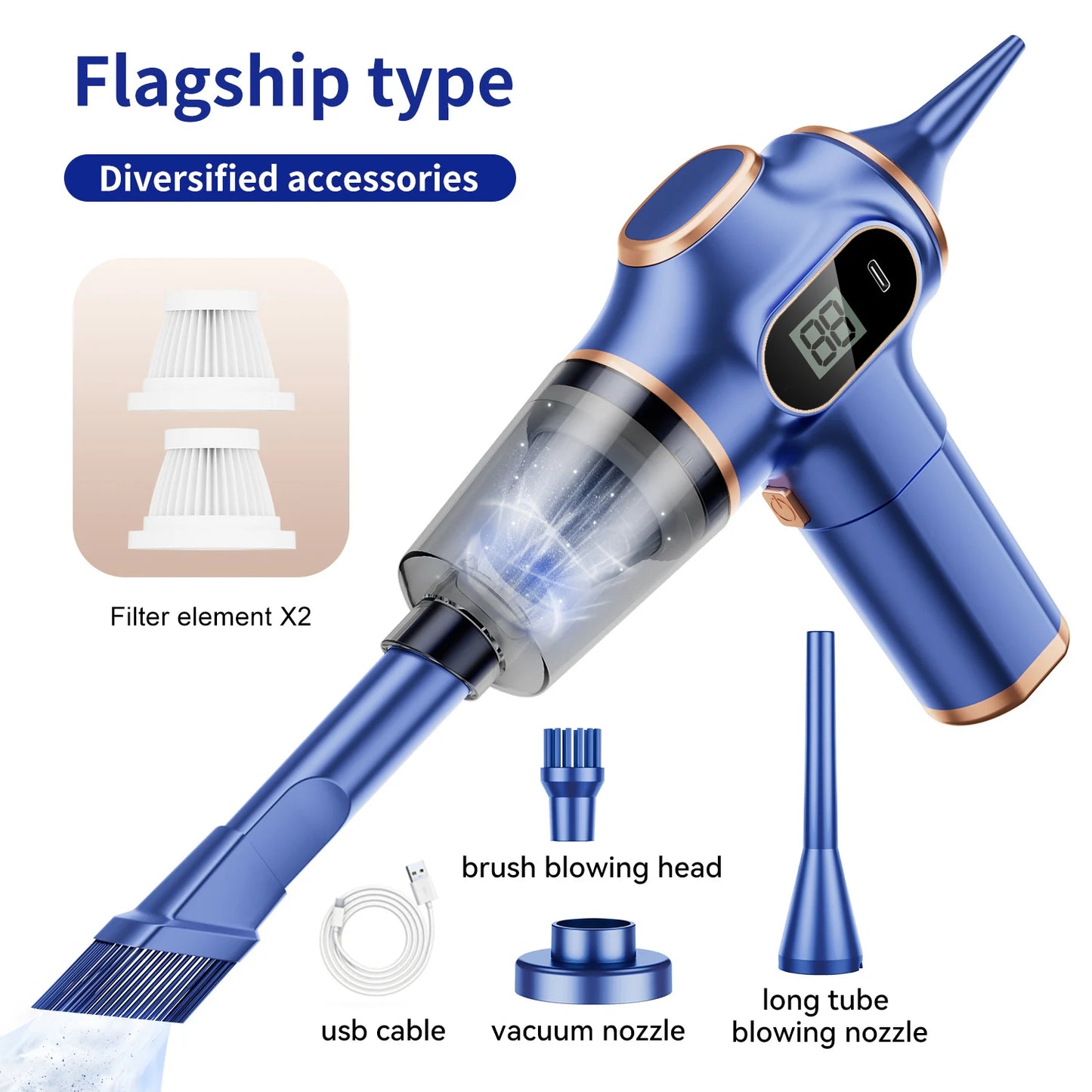 BELIBUY Wireless Car Vacuum Cleaner Home Appliance Sofa Cleaning Machine High-Power Household Carpet Cleaner Mini Vacuum Cleaner