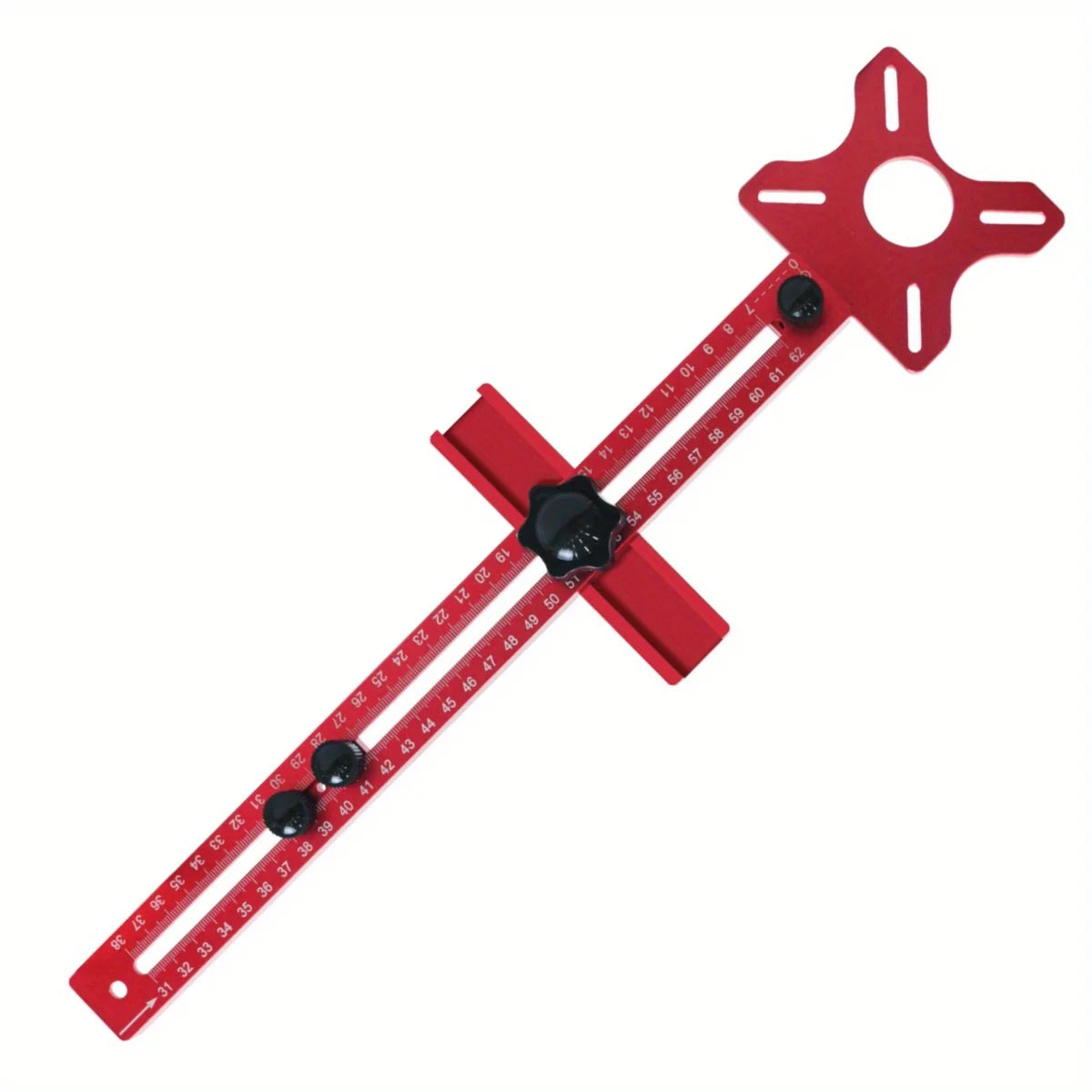 4 in 1 Router Milling Groove Bracket-Cabinet Hardware Jig Aluminum Router Circle Cutting Jig Punch-Router Milling Groove Bracket