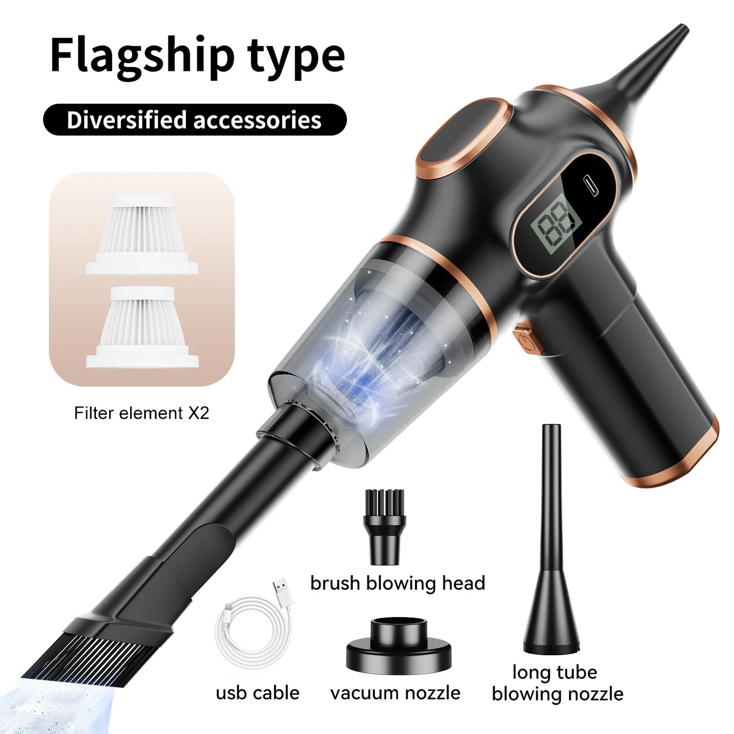 BELIBUY Wireless Car Vacuum Cleaner Home Appliance Sofa Cleaning Machine High-Power Household Carpet Cleaner Mini Vacuum Cleaner