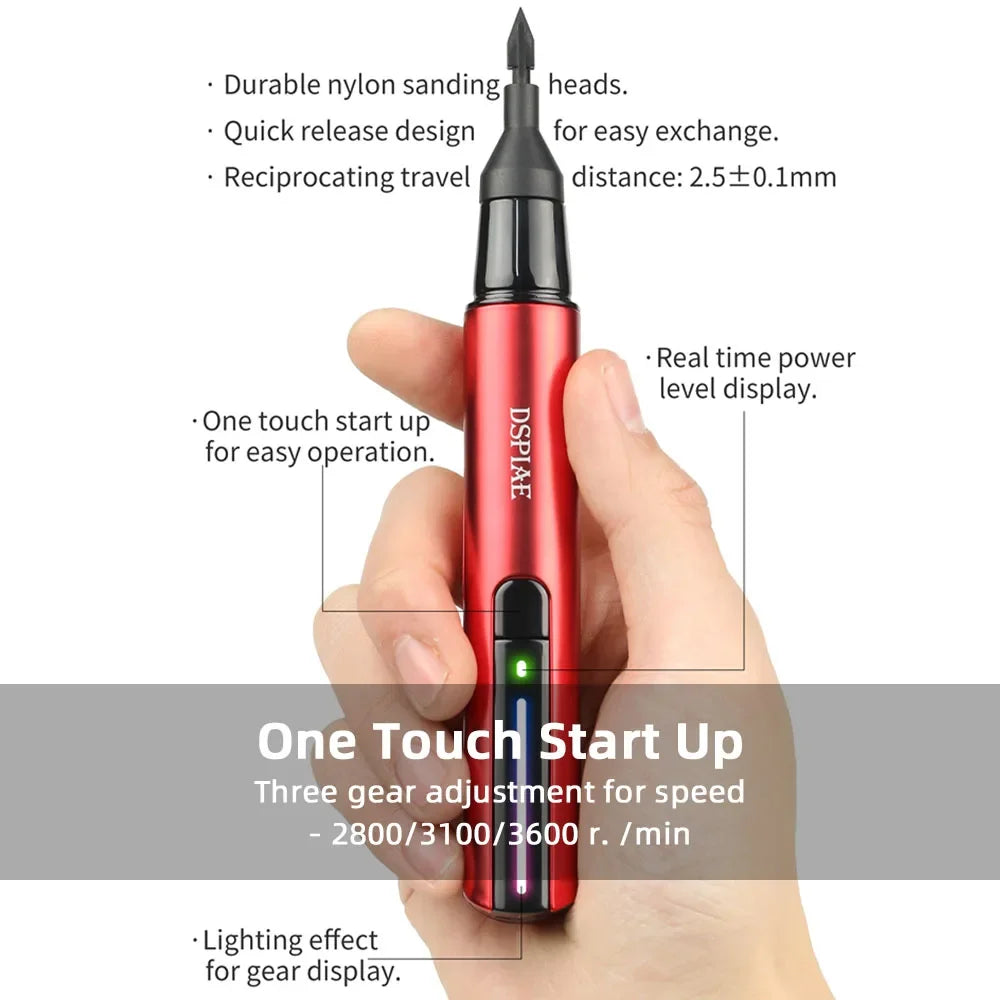 DSPIAE ES-A Reciprocating Sander Electric Grinding Pen DIY Plastic Model Sanding Paper for Military Model Sandpaper Craft Tools
