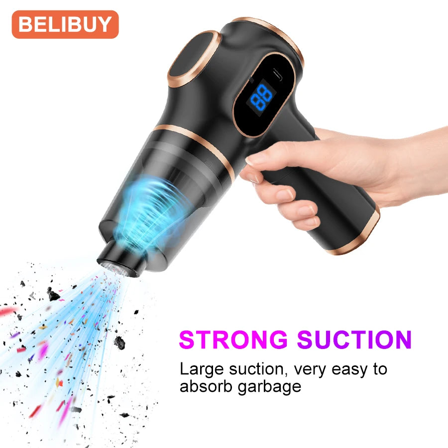 BELIBUY Wireless Car Vacuum Cleaner Home Appliance Sofa Cleaning Machine High-Power Household Carpet Cleaner Mini Vacuum Cleaner