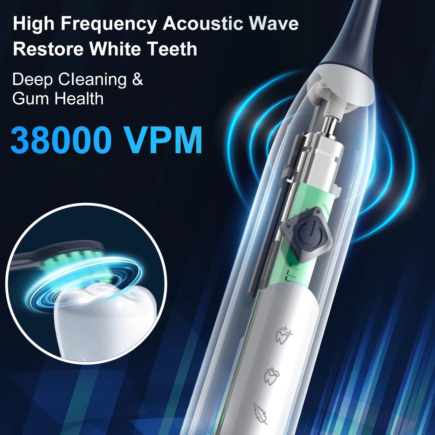 SEJOY Sonic Electric Toothbrush JS10 Oral Cleaning Personal Care Appliances 5 Modes Smart Rechargeable Automatic Toothbrush