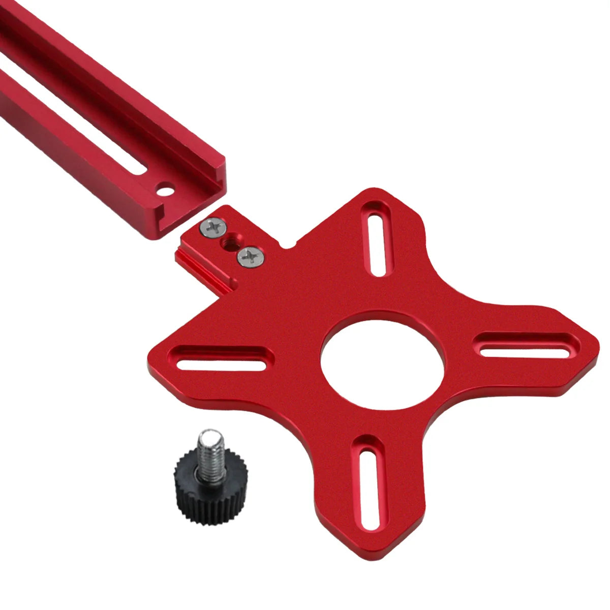 Extended 3 in 1 Router Milling Groove Bracket,9-61cm Radius Router Circle Cutting Jig,Aluminum Cabinet Hardware Jig for Woodwork