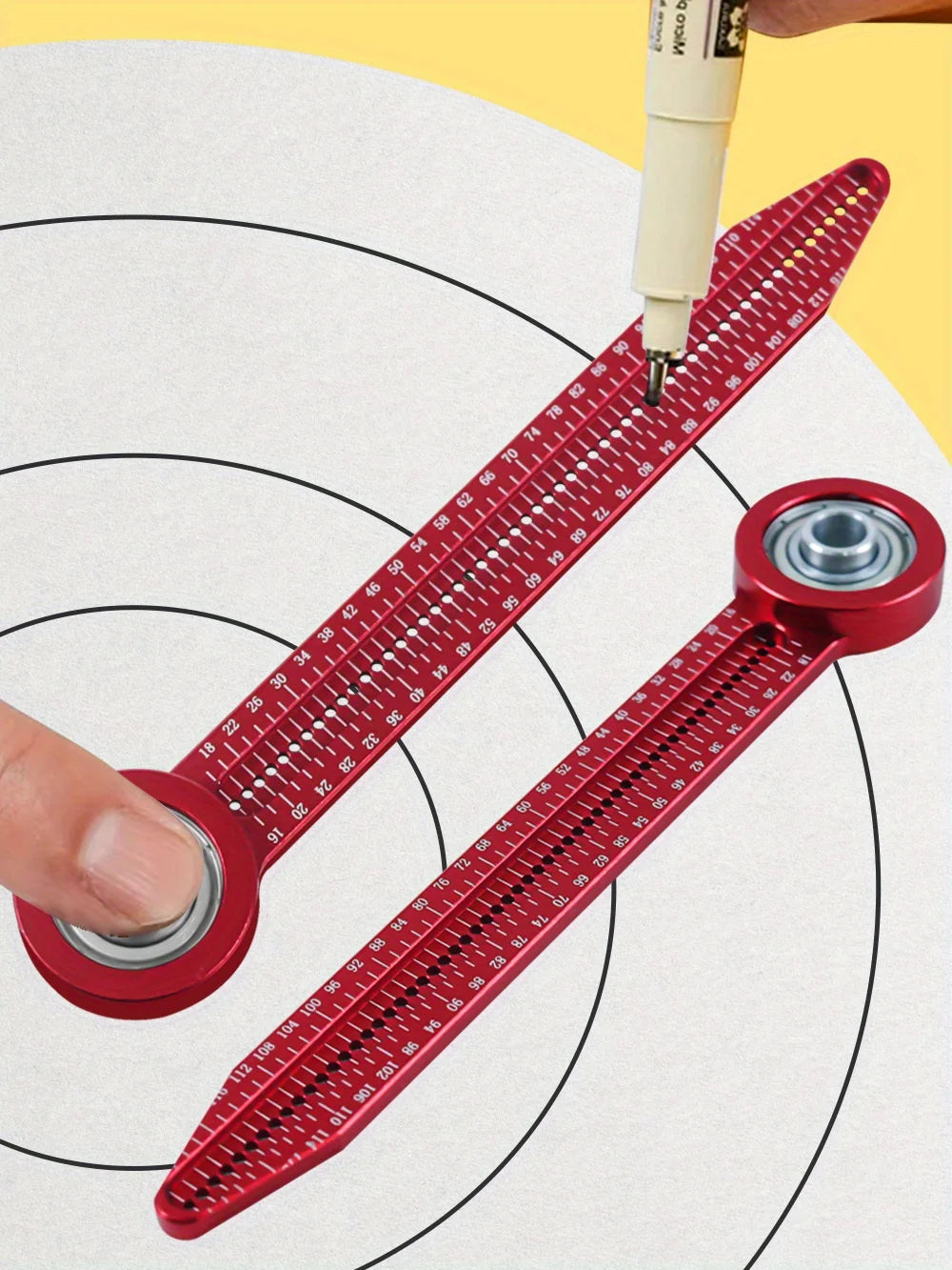 Woodworking Scribe Gauge Carpentry Circular Drawing Compass Carpentry Hole Ruler Precision Scribe Gauge Marking Measurement Tool