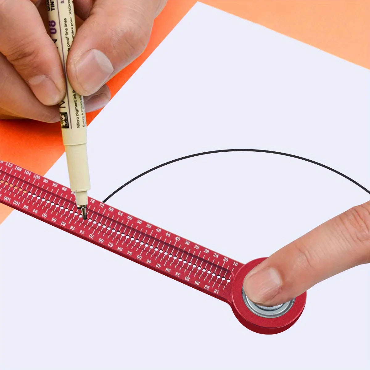 Woodworking Scribe Gauge Carpentry Circular Drawing Compass Carpentry Hole Ruler Precision Scribe Gauge Marking Measurement Tool